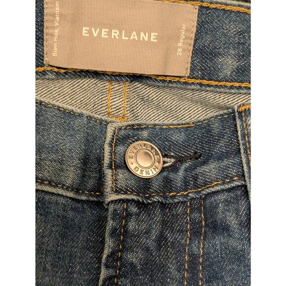 Everlane Womens Regular Fit High Rise Denim Straight Jeans Blue Size 28 - Picture 5 of 13